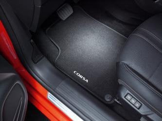 J&J AUTOMOTIVE Tapis De Sol Velours Sur Mesure Pour Opel Corsa F Depuis 2020 Électrique - 4 Pièces