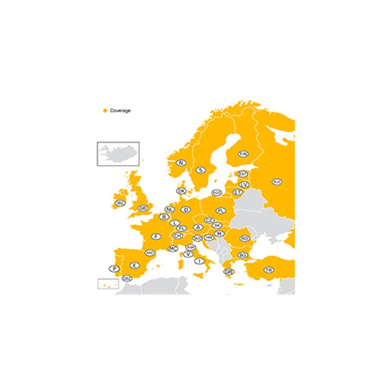 Carte de navigation pour Navi 950 IntelliLink, Europe, La Russie & La Turquie 2018