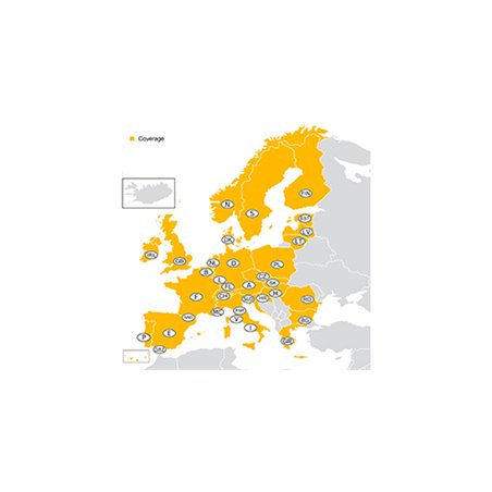 Carte de navigation pour DVD90 Navi, Europe 2014/2015