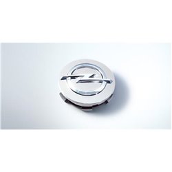 Cache-moyeu rond en aluminium brossé - Opel