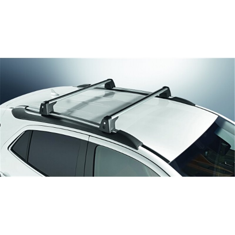 Barres de toit aluminium pour véhicules avec rails de toit