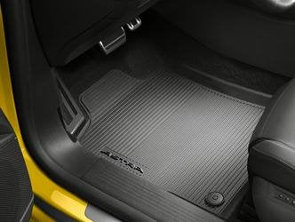 Jeu De Tapis De Sol 5 Pièces Pour Opel Vectra B Berline Motorsport - Noir/Jaune/Blanc/Gris - Neuf Sous Emballage